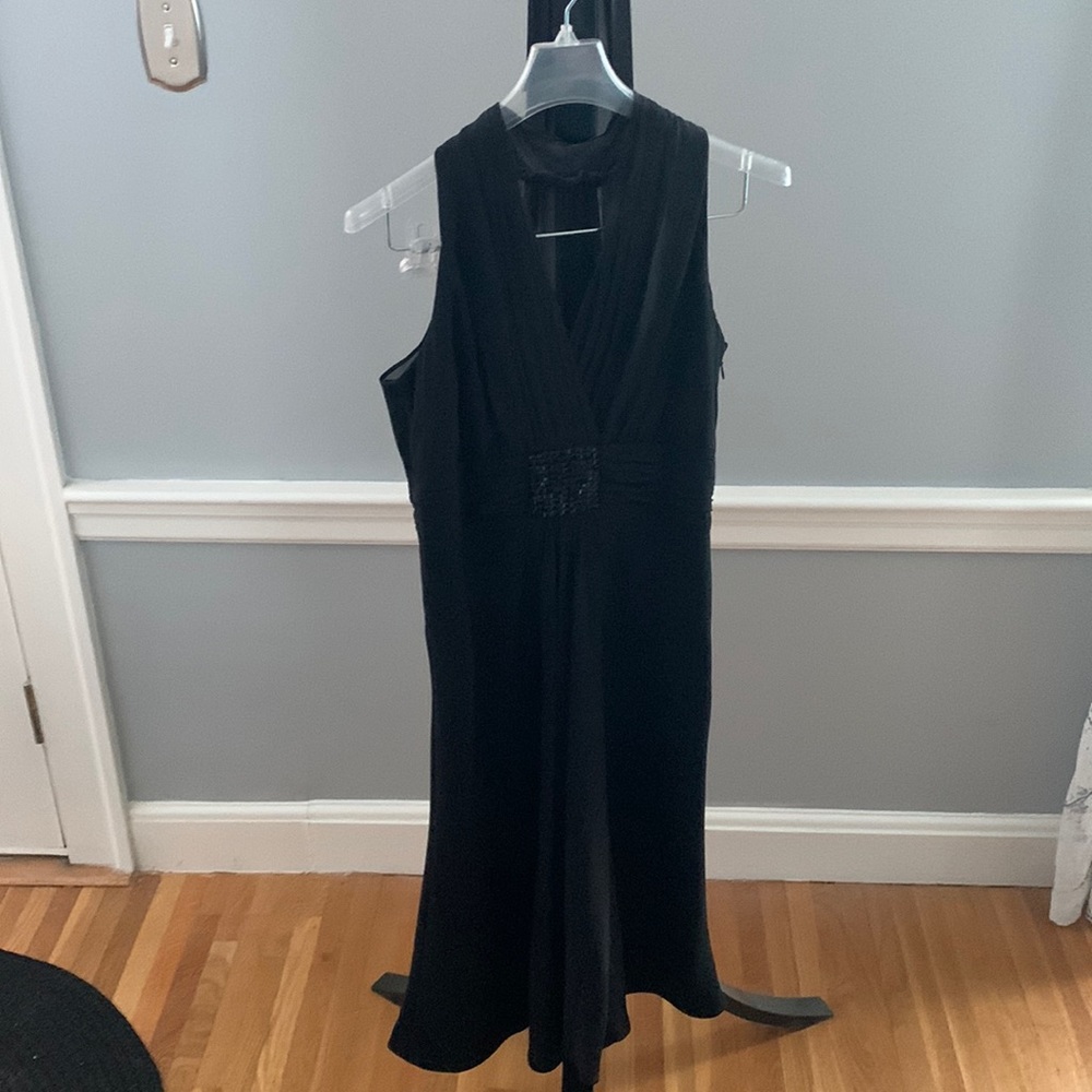 Black Halter Cocktail Dress - 4P